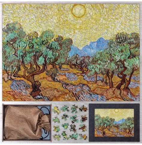 Olive Trees With Yellow Sky And Sun By Vincent Van Gogh Shop Now