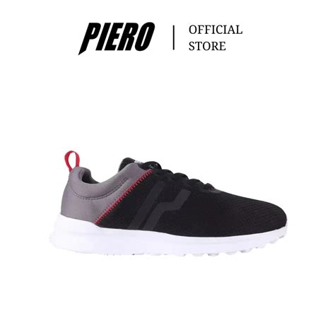 Jual Piero Sepatu Sneakers Pria City Tone Black Grey White Piep