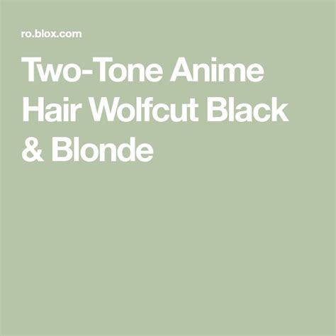 Two Tone Anime Hair Wolfcut Black Blonde Anime Hair Black And