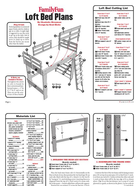 Loft Bed Plans Pdf Screw Woodworking