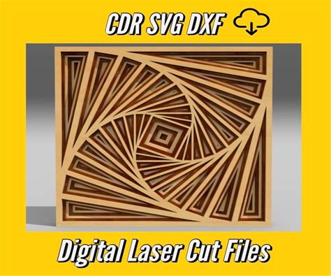 Ornament For Box Laser Cut Files Svg Dxf Cdr Vector Plans For Etsy