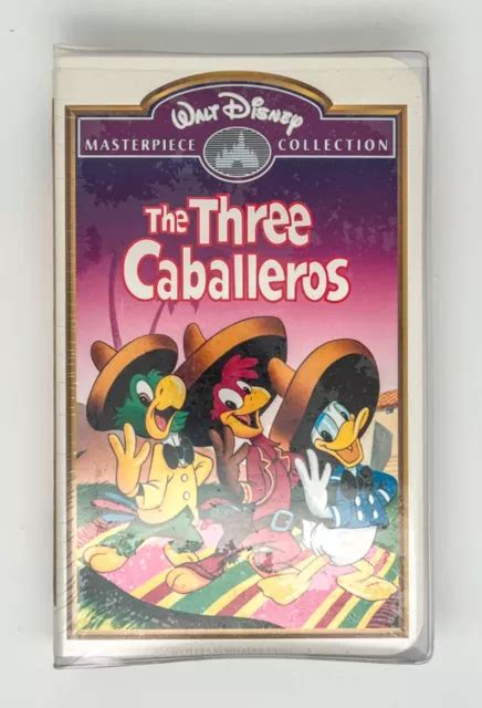 Vintage The Three Caballeros Walt Disney Masterpiece Vhs Tape Clamshell