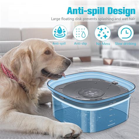 UPSKY Tazón de agua para perros de 4 litros 135 onzas sin derrames