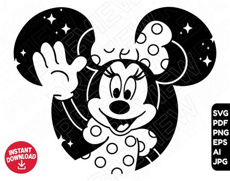 Minnie Ears Svg Mouse Png Disneyland Ears Svg Cricut Cut Etsy