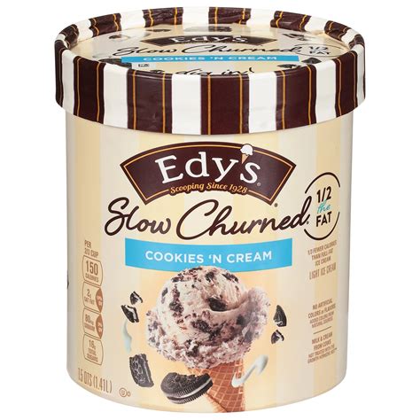 Dreyers Slow Churned Cookies N Cream Light Ice Cream Shop Ice Cream