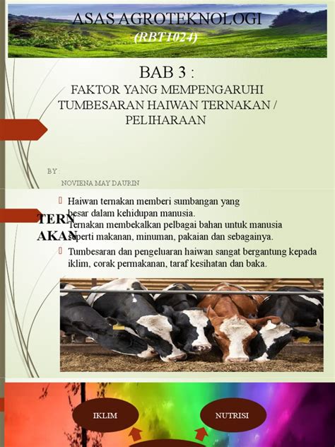 Bab 3 Faktor Yang Mempengaruhi Tumbesaran Haiwan Ternakan Pdf