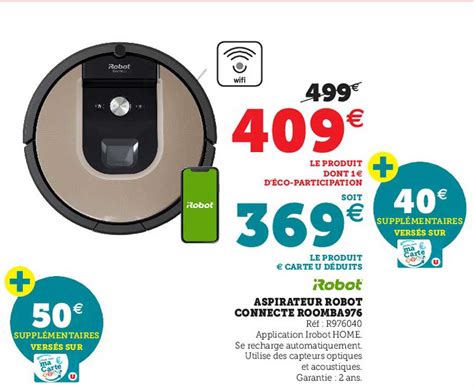 Promo Robot Asprirateur Robot Connect Roomba Chez Hyper U