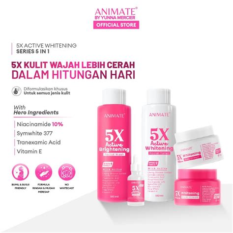 Jual Animate 5x Active Whitening Series 5in1 Shopee Indonesia