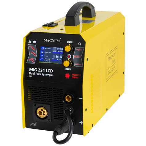 MIG 224 LCD DUAL PULS SYNERGIA MAGNUM NEW WELDING TECHNOLOGY