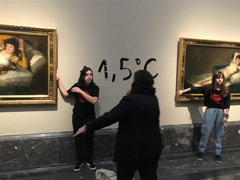 Activists Glue Themselves To Goya Paintings In Spain Climate Protest