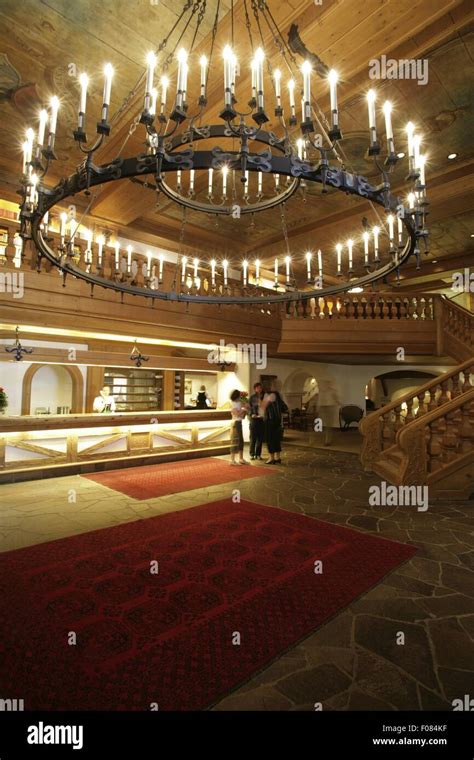 Reception area of Hotel Sonnenalp, Ofterschwang, Bavaria, Germany Stock Photo - Alamy