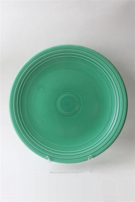 Vintage Fiesta Homer Laughlin Light Green Chop Plate Big Round Tray Or