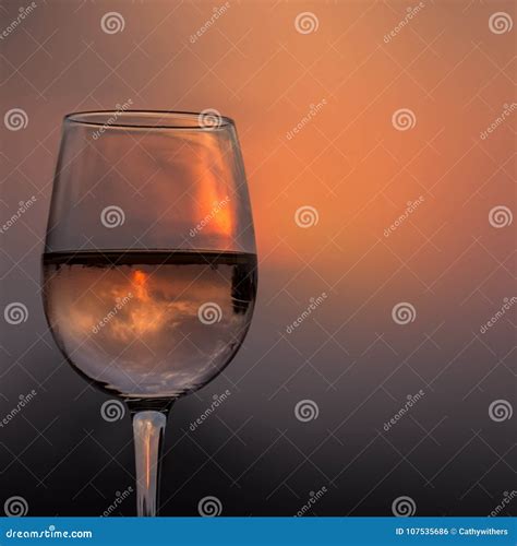 Sunset With Wine Stock Photo Image Of Sundown Lifestyle 107535686