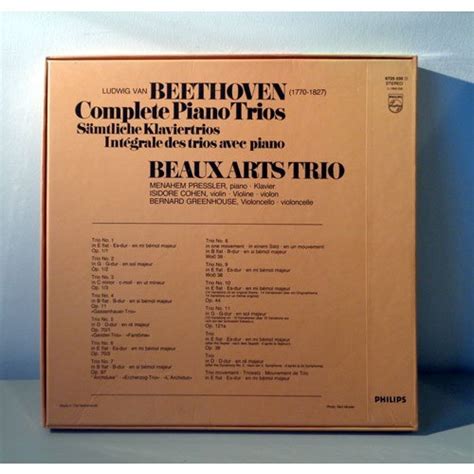 Beethoven Complete Piano Trios By Beaux Arts Trio Lp X With