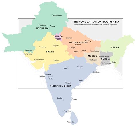 The population of South Asia - Vivid Maps