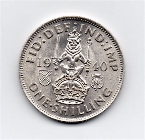 1940 Shilling Scottish Type Coinage Of England