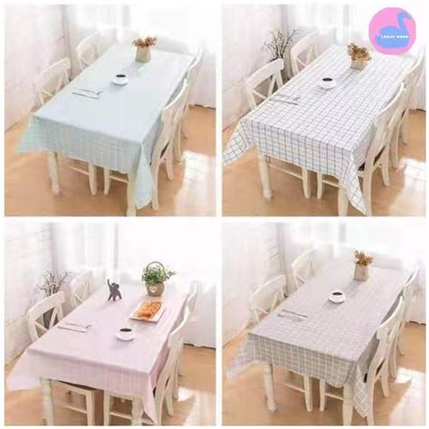 Ls Waterproof And Oilproof Table Cloth Table Cover Protector Cod Shopee Philippines