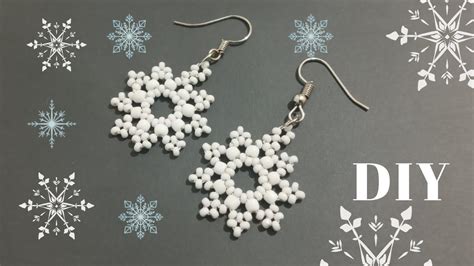 Snowflake Earrings Tutorial Easy Beaded Earrings Tutorial How To Make