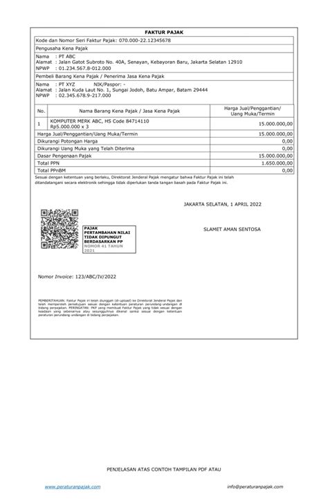 Faktur Pajak Pengertian Syarat Contoh Dan Cara Membuatnya