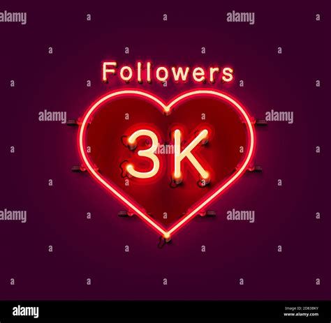 Thank You Followers Peoples 3k Online Social Group Neon Happy Banner