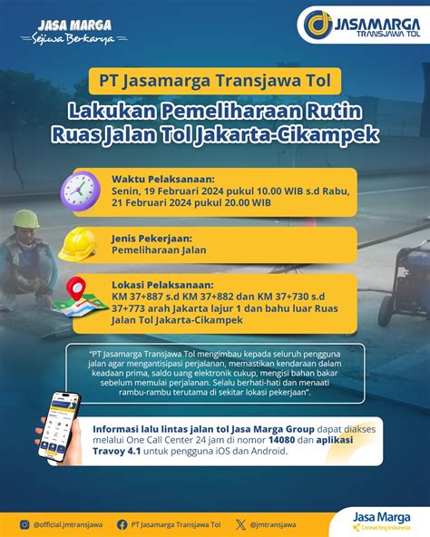 Upayakan Peningkatan Keamanan Dan Kenyamanan Pengguna Jalan PT JTT