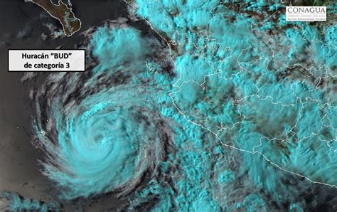 HURACÁN BUD DE CATEGORÍA 3 FRENTE A LA COSTA DE JALISCO AL REPORTE