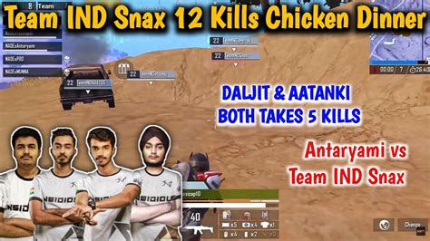 Team Ind Snax Kill Chicken Dinner In Bgmi Launch Party Antaryami