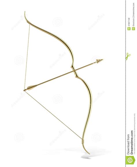 Golden Bow And Arrow Stock Illustration Image 41867148 Golden Bow