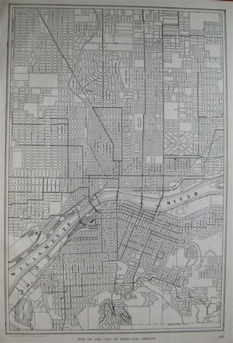 1901 Antique PORTLAND Map Vintage Map of Portland Oregon | Etsy ...