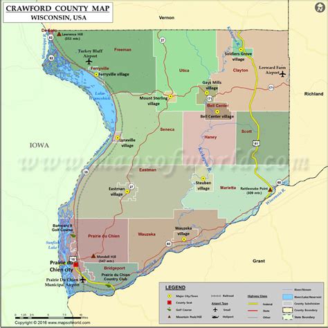 Crawford County Map Wisconsin