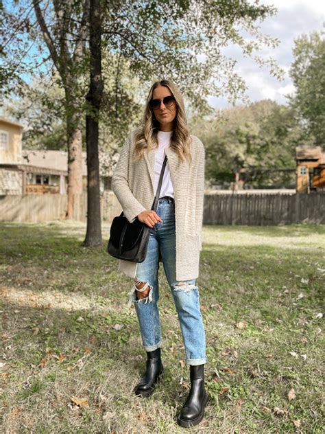 Black Lug Boots Six Outfits Michelle Tomczak Black Chelsea Boots