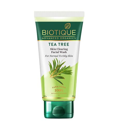 Buy Biotique Tea Tree Skin Clearing Normal to Oily Skin Face Wash, 150 ml | Treats Acne, Pimples ...