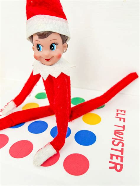 Free Printable Elf On The Shelf Twister Game Board