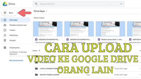 Cara Upload Video Ke Google Drive Orang Lain Dengan Menggunakan Laptop