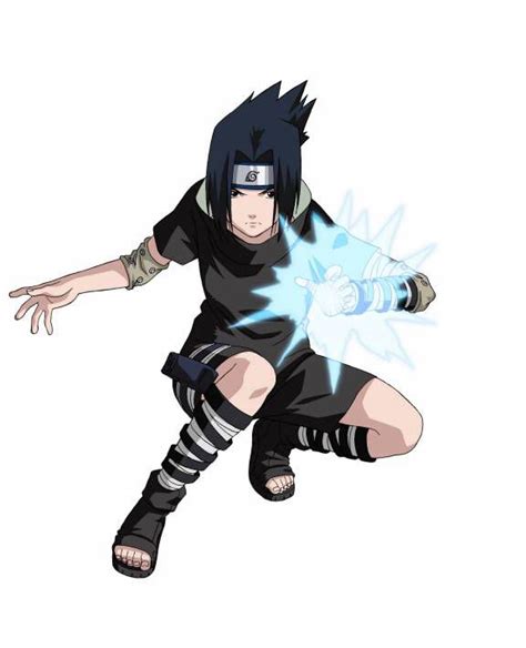 Sasuke Black Outfit Chidori