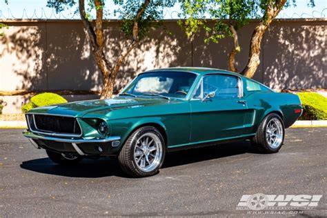 1968 Ford Mustang With 17 American Racing Vn427 In Grey Polished Lip