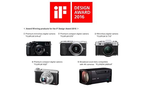 Fujifilm X Pro X T X And Xq Wins The Design Award