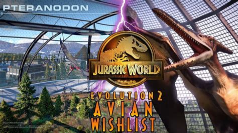 8 Flying Reptiles For Jurassic World Evolution 2 Avian Reptile Wishlist Youtube