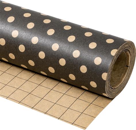 Amazon Ruspepa Kraft Wrapping Paper Roll Mini Roll Dots Design