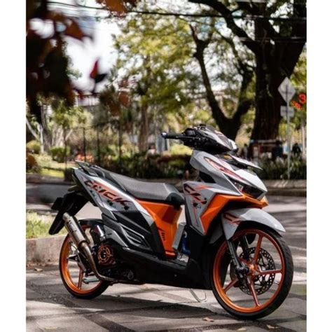 Jual Striping Transparan Vario Led Old Custom Click Bercak