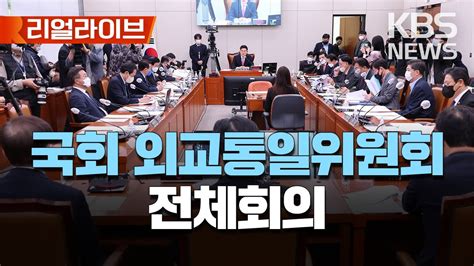 튀르키예 신속한 지원 촉구 결의안 의결국회 외교통일위원회 전체회의 리얼라이브 2023년 2월 14일화kbs