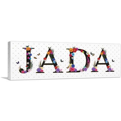 Artcanvas Jada Girls Name Room Decor Canvas Art Print Etsy