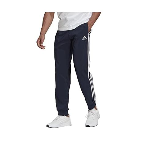 Adidas Men S Aeroready Essentials Tapered Cuff Woven 3 Stripes Pants