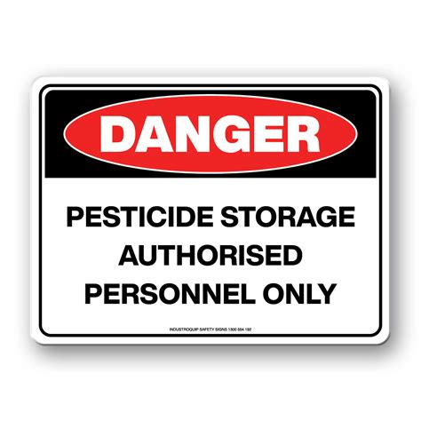 Danger Sign Pesticide Storage Authorised Personnel Only Industroquip