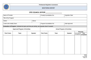 CPDD 01 A CPD Professional Regulation Commission APPLICATION FOR