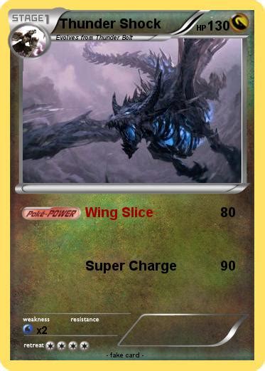 Pok Mon Thunder Shock Wing Slice My Pokemon Card