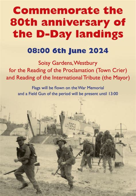 80th Anniversary Of D Day Landings Westbury Town Council