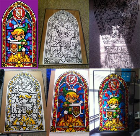 The Legend Of Zelda Wind Waker Stained Glass By Raibot 01 On Deviantart