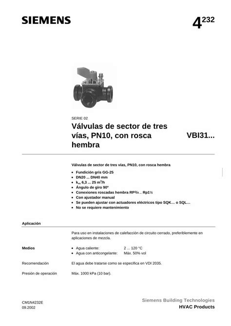 Pdf Serie V Lvulas De Sector De Tres V As Pn Con Rosca Y