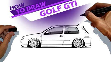 Volkswagen Golf Gti How To Draw Youtube